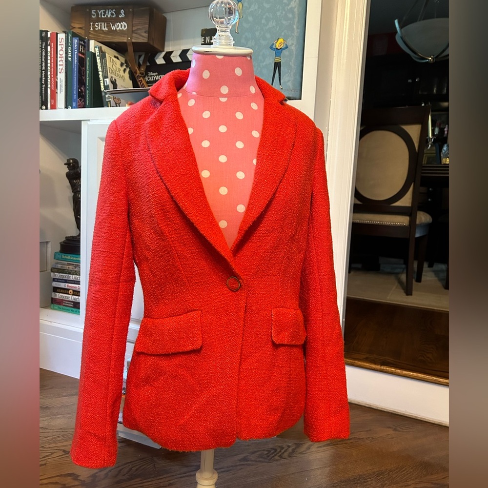 Red tweed blazer small- central park west